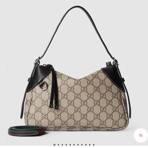 Gucci GG Supreme Monogram Emblem Small Shoulder Bag